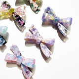 Marble ribbon hairclip (6color)