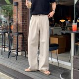 LMNマイドバックバンディングツータックラインワイドパンツ(6 colors)