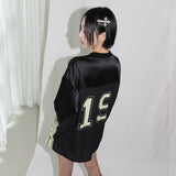 Satin Hell Girl Top - BLACK