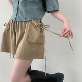 Tigo banding ribbon cargo wide short pants