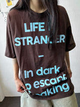 Ody Letter Graphic Oversized T-Shirt 4color