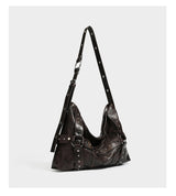 Studded Oversized Leather Tote Bag
