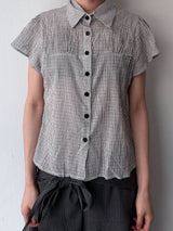  GINGHAM CHECK PUFF SHIRT