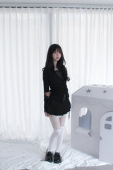 シャーリングレイヤード長袖Tシャツ