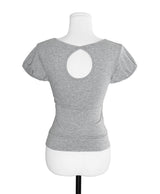 plumpy wrap lace glam top