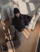 Neville two-way angora knit zip-up