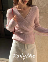 Ribbon wrap knitwear(3color)