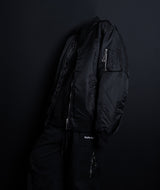 BBD Ripped Custom Sprayed logo MA-1 Bomber Jacket (Black)