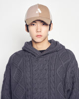 25FW WOOL BLEND MULTI COLOR SCHEME BALL CAP BEIGE