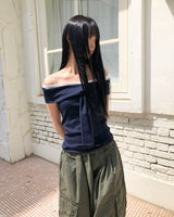 コネルオフショルダーショートスリーブTシャツ