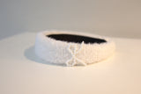 Ribbon Pearl Fur Hairband Ivory