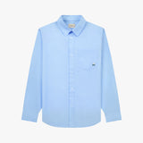 ストレンジャークラシックフィットフラワーコットンシャツ(Blue)