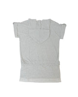 eyelet lace hood op / melange