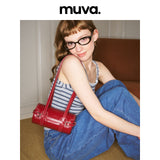 muva. New Cylindrical Shoulder Bag, Premium‑Feel Genuine‑Leather Elegant Niche‑Women’s Purse, New Arrival Mar 28