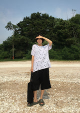 EYELET LINE BERMUDA PANTS