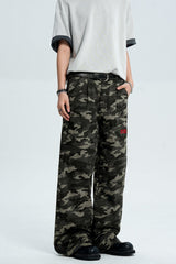 Camo Straight Leg Pants