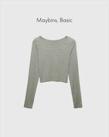 [MADE] Mensel Ribbed Crop T-shirt