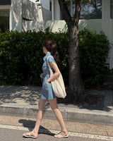 Tree denim mini dress