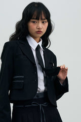ASTRAL CROP JACKET / BLACK