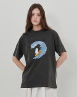 【MADE】サーフゴーストプリントTシャツ [BLACK]