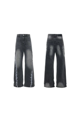 Embroidered Studded Jeans