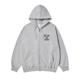 25SS インクスタンプロゴフーディージップアップ メランジ