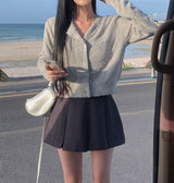[BELLIDE MADE] Peanuts, buccul semi-cropped cardigan