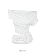 Dolphia slit drape top (3color)