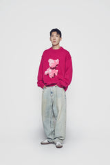 24FW COATING WASHING WIDE DENIM PANTS LIGHT BLUE