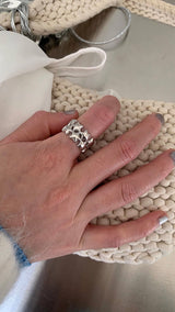 [Influencer]Star@Star@Star open silver ring