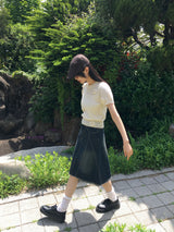 バルフラワーラウンドショートスリーブ二ット