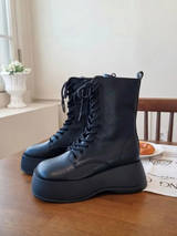 ジッパー ワーカー ブーツ(BLACK)