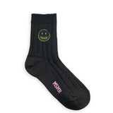 Smile Sock Black Lime