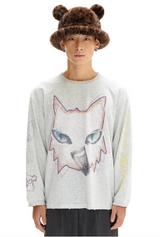 ペットカレッジプリント長袖Tシャツ