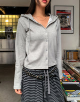 Benny セミクロップフードカーディガン
