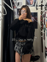 Puffy Daily Off-shoulder Sweatshirt - 2 colours