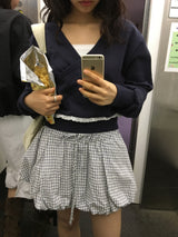 【即日発送】パンプキンチェックミニスカート