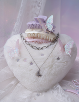 [Baby Monster Rora Necklace] Balletcore Moon Layered Necklace (Surgical Steel)