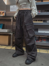 Bendy Zipper Diagonal Pocket Cargo Pants