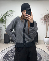 Pedin Striped Crop Cardigan