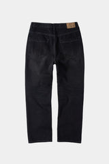 ルーズフィットテーパードデニムパンツ (Washed Black)