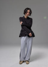 ラフレッドロングスリーブトップ (Black)
