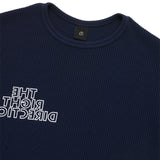 Crew neck s/s waffle tee/deep-navy
