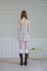 FLOWER MINI TIERED DRESS