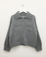 Dean Boucle Collar Cardigan (4 Colors)