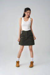 (W) over-pocket skirt