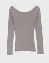 [MADE] Psyche Tencel Off-Shoulder Long Sleeve T-Shirt Tencel 70%