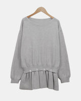 Peon Layered Frill Button Knit