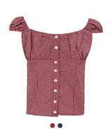 Rosiecheck Button Blouse