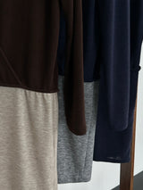 SELMA DUAL LAYERED TOP - BROWN + BEIGE